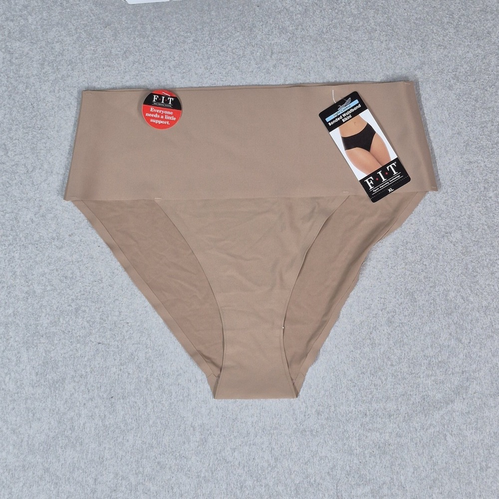 FIT Figure Improving Technology Women Panty‎ XL Brown Light Control Bonded NWT